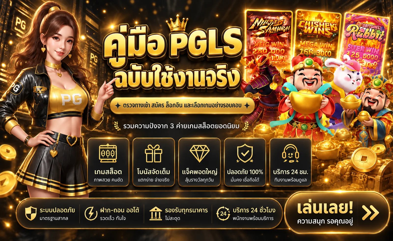 PGLS คู่มือใช้งานจริง | ทางเข้า สมัคร และเลือกเกม